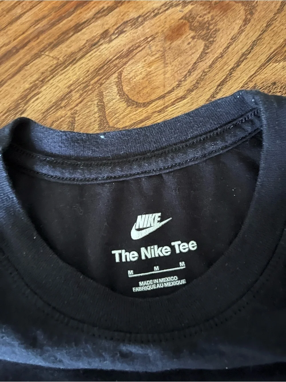 Nike Black Short-Sleeve Tee with White Swoosh